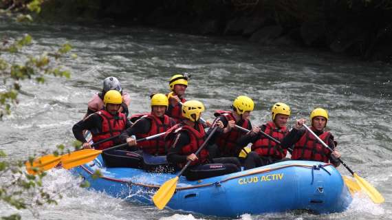 I giocatori giallorossi impegnati nel rafting, la photogallery!