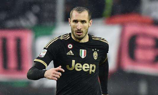 Juventus, Chiellini fuori per 10 giorni