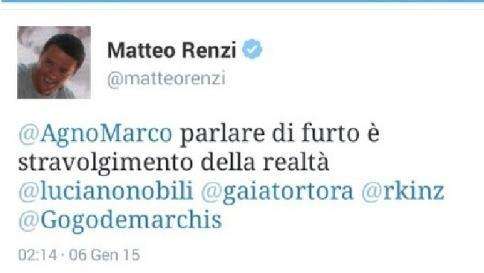 Gol Astori: Renzi tweetta, poi cancella...