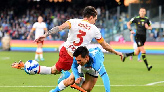 Napoli-Roma 1-1 - La moviola: Ibanez-Lozano, giusto il rigore assegnato col VAR. Meret-Zaniolo, non è penalty