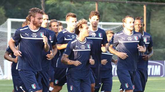 De Rossi, Osvaldo e Florenzi si allenano con l'Italia - La photogallery