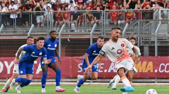 Roma-Olympiacos 1-1 - Un rigore per parte: Rodinei risponde a Pellegrini. Dovbyk in campo nel secondo tempo, Soulé esce al 69'. FOTO! VIDEO!