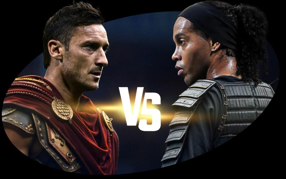 Totti contro Ronaldinho al Galacticos Show che si terrà in Polonia