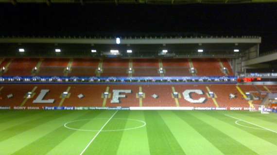 Maxi schermo ad Anfield per guardare Roma-Liverpool