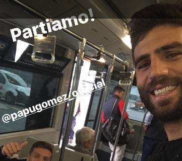  Instagram, Fazio e Gomez sull'autobus: "Partiamo!"