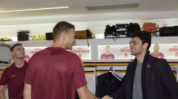 Facebook, il benvenuto di Dzeko a Grenier. FOTO!