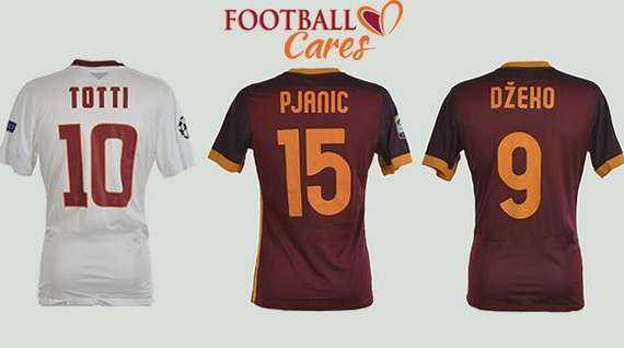 Twitter AS Roma - Donate le maglie di Totti, Pjanic e Dzeko a Football Cares 