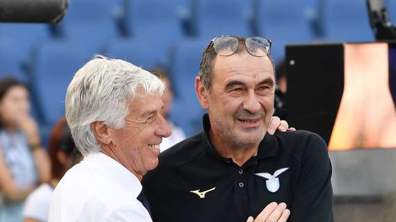 Lazio, Sarri: "Stimo molto Gasperini. Il derby è una partita bella ma devastante"