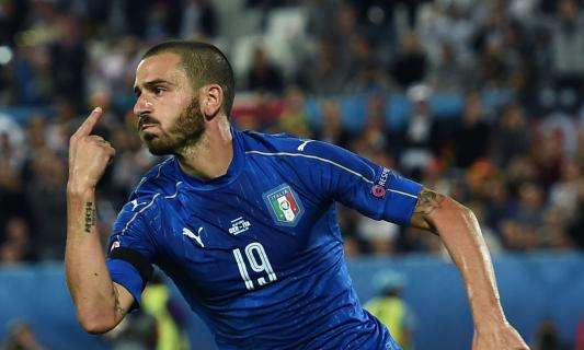 Italia, domani il rientro di Bonucci