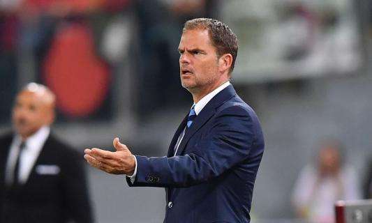 Inter, de Boer: "Fatti troppi errori, ma nella ripresa ci siamo stati solo noi"