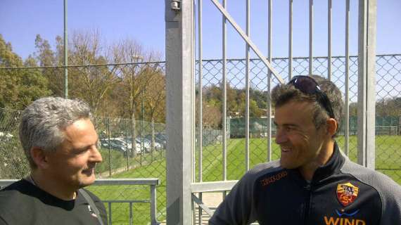 Luis Enrique e Roberto Baggio a Trigoria