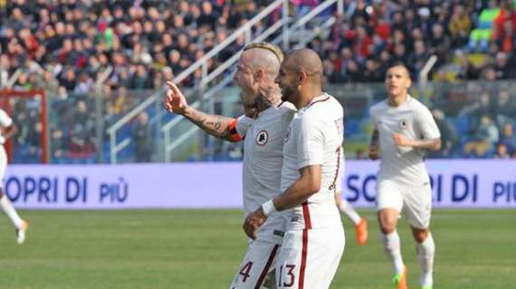 I numeri di... Crotone-Roma 0-2 - Nainggolan capitano sempre vincente, Strootman alza un muro a centrocampo