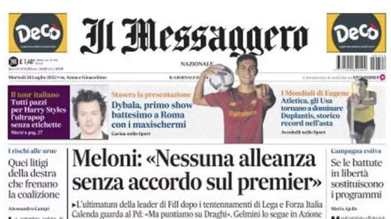 Il Messaggero: "Dybala, primo show: battesimo a Roma con i maxischermi". FOTO!