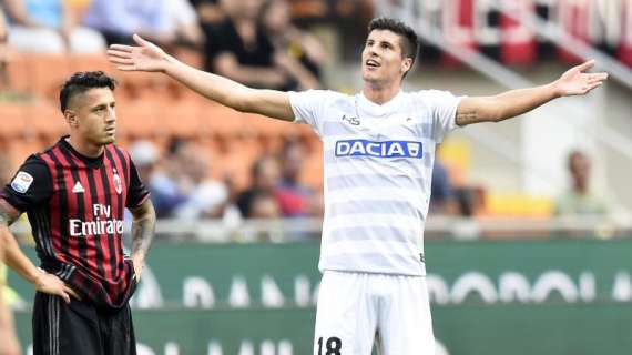 Udinese, Perica out 15 giorni: in dubbio contro la Roma