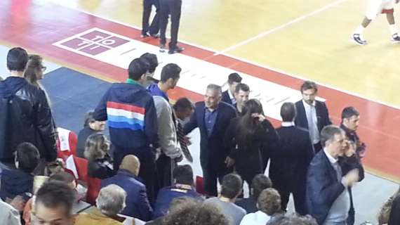 Pallotta presente questa sera al PalaTiziano per vedere la Virtus Roma: "Derby? Sono fiducioso, ma non voglio fare pronostici" FOTO!