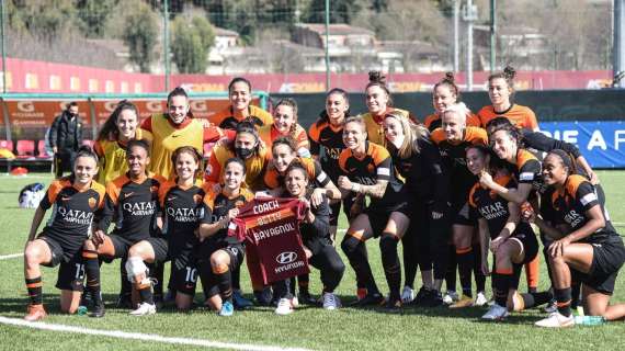 Roma Femminile, le giocatrici dedicano la vittoria a Bavagnoli. FOTO!