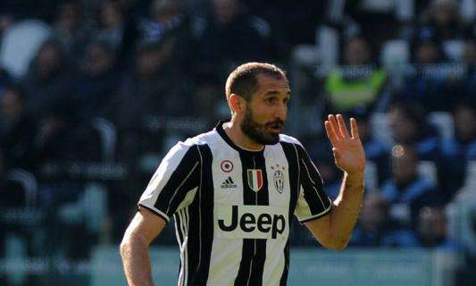 Juventus, Chiellini: "Buon punto contro l'Udinese, conta essere primi a fine stagione"