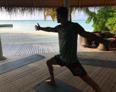 Fazio, Yoga alle Maldive. FOTO!