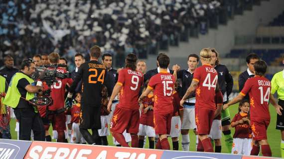 La Roma in partenza verso Torino