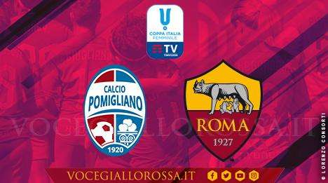 Coppa Italia Femminile - Pomigliano-Roma 1-3 - Ciccotti, Bernauer e Pirone e le giallorosse volano ai quarti di finale