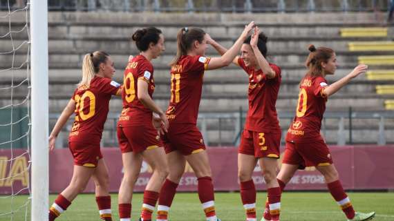 Serie A Femminile - Roma-Pomigliano 5-2, doppiette per Haavi e Lazaro. A segno anche Serturini