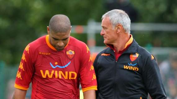 Trigoria: Adriano si fa male ed esce dal campo, Ranieri prova Totti, Menez e Borriello