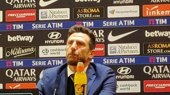Di Francesco: "Ora non dobbiamo più cadere. De Rossi straordinario. Schick sa giocare a calcio, può fare tutti i ruoli davanti. Zaniolo deve rinnovare e tenersi stretto la Roma". FOTO!