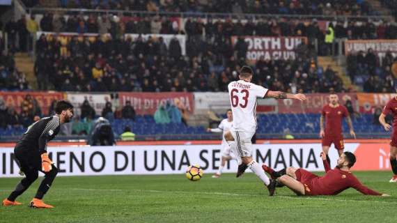 Roma-Milan 0-2 - I giallorossi capitolano sotto i colpi di Cutrone e Calabria