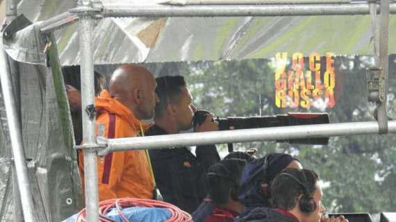 Spalletti segue Pinzolo-Roma dalla postazione di Roma TV