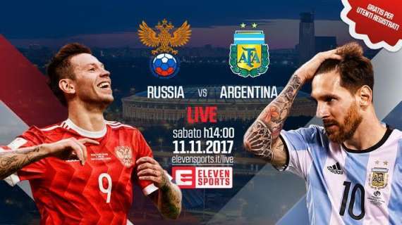 Russia-Argentina visibile sabato in streaming 