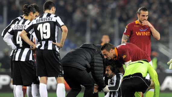 Juventus, Pirlo: "Lo scontro con Totti? Un fallo di gioco, si è scusato subito"