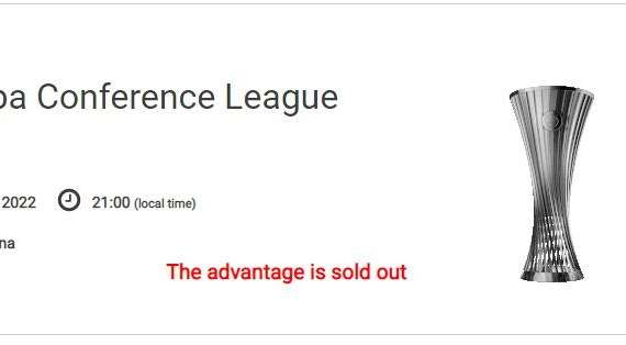 Conference League, sold-out i biglietti per la finale di Tirana. FOTO!