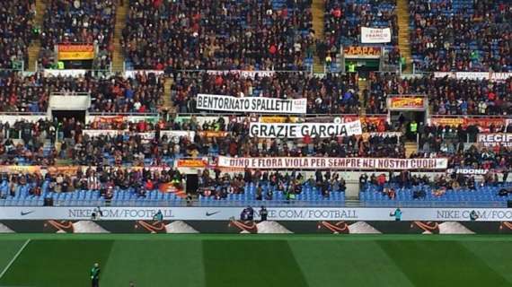 Striscione in Tribuna Tevere: "Bentornato Spalletti, grazie Garcia". FOTO!
