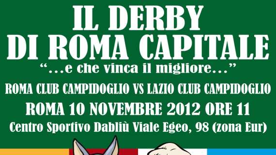 Sabato mattina il derby del Campidoglio