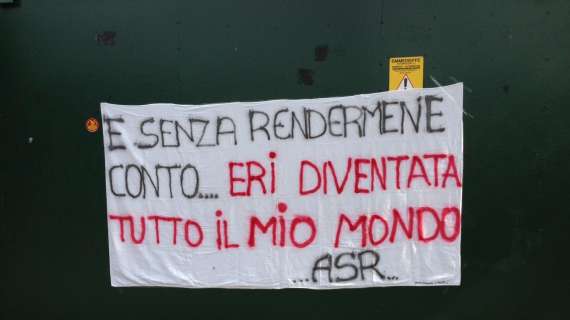 Striscione a piazzale Dino Viola per la Roma. FOTO!