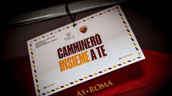 "Camminerò insieme a te": il motto scelto da Roma e Socios.com il Derby. FOTO! 