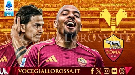 Hellas Verona-Roma - La formazione ufficiale: Soulé e Dybala alle spalle di Malen. Riscaldamento in corso