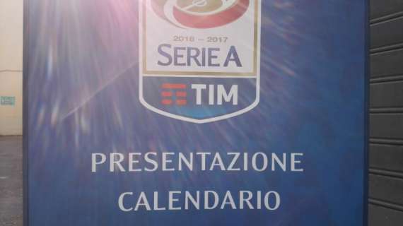 Sorteggi calendari, Atalanta-Roma alla prima, poi l'Inter. Milan e Napoli di seguito. Il 19 novembre il derby, Natale a Torino
