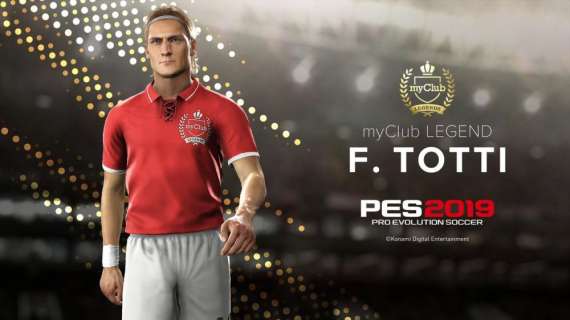 Pro Evolution Soccer 2019, Francesco Totti disponibile tra le Leggende nella modalità myClub