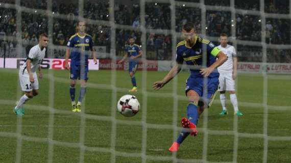 La Roma in Nazionale - Bosnia Erzegovina-Estonia 5-0 - 80' per Dzeko, in gol su rigore. FOTO!