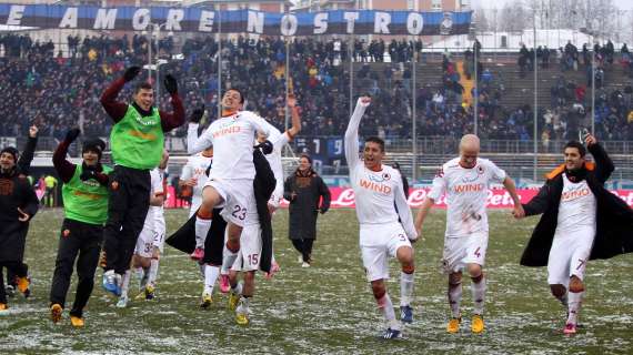 LA VOCE DELLA SERA - La Roma espugna Bergamo e centra la seconda vittoria consecutiva. Totti e De Rossi omaggiano Alberto Sordi