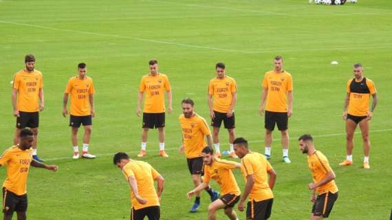 TRIGORIA - Rifinitura in vista del Liverpool. Individuale per Strootman, Perotti, Karsdorp e Defrel. FOTO! VIDEO!