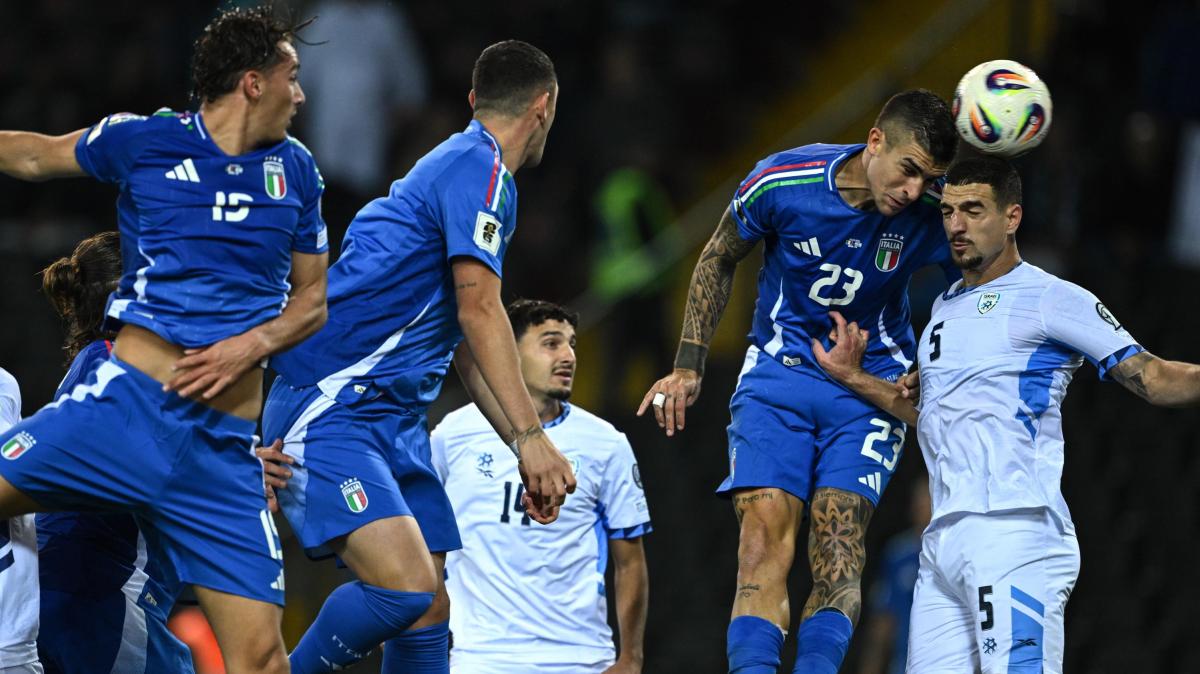 Italia-Israele 3-0, segna Mancini. Cristante dentro nel finale
