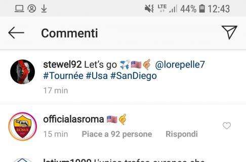 Pellegrini risponde a un tifoso laziale su Instagram. FOTO!