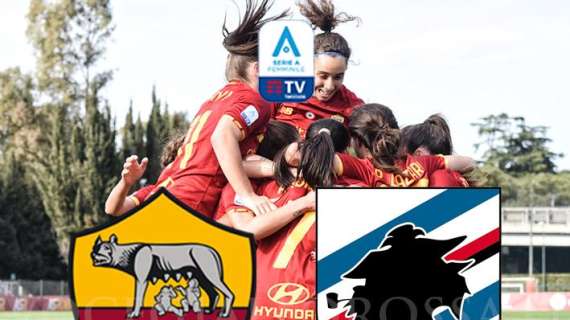 Serie A Femminile - Roma-Sampdoria - La copertina del match. GRAFICA!