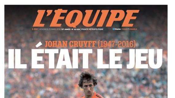 L'Èquipe celebra Cruyff: "È stato il gioco"