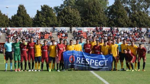 UEFA YOUTH LEAGUE PAGELLE AS ROMA vs CLUB ATLÉTICO DE MADRID 1-2 - Masangu incisivo. Bene Antonucci e Cargnelutti