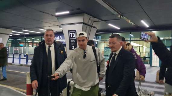FIUMICINO - Dybala atterrato a Roma. FOTO! VIDEO!