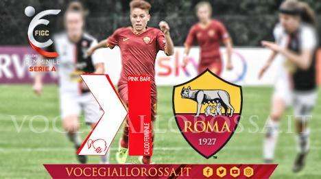 Serie A Femminile - Pink Bari-Roma 0-3: Bonfantini, Giugliano e Thomas firmano la vittoria giallorossa  