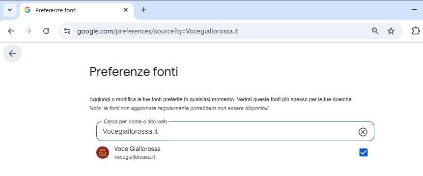 Google “Fonti preferite”, aggiungi subito Vocegiallorossa e personalizza le tue notizie